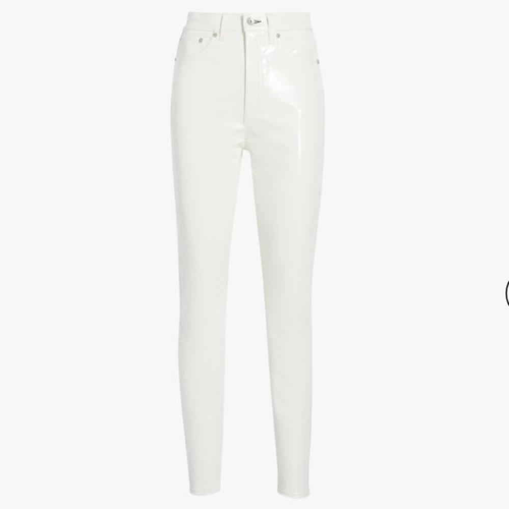 Rag and Bone White Vinyl Pants NWT